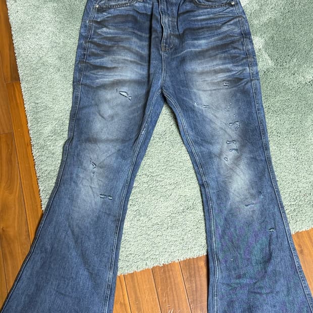 [1] 언더마이카 오일 블루 와이드 플레어 진