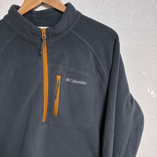 빈티지 콜롬비아 반집업 후리스 그레이 XL