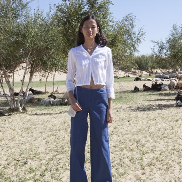 누아누 블루 팬츠