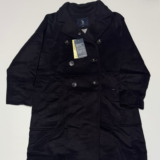 여성 빈티지 헤지스 hazzys 더블 코트 퍼플