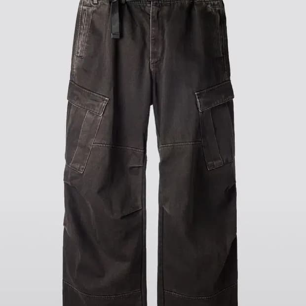 2) 해칭룸 밀팬츠 워시드 블랙