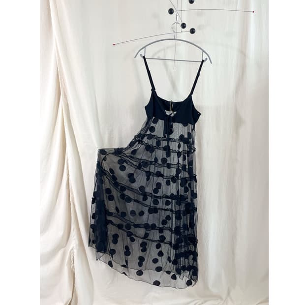 Dot ! Mesh Sleeveless Dress