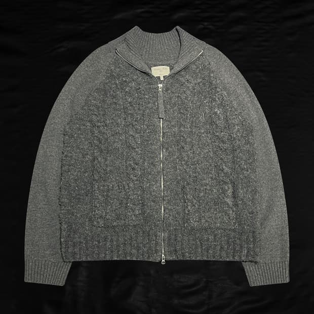 마뗑킴 니트 집업 그레이