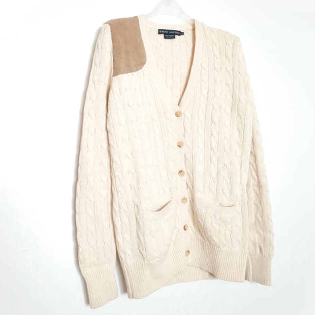 Ralph Lauren 케이블 코튼 가디건