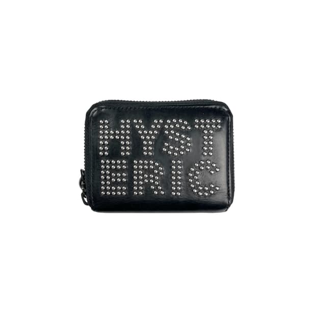 round stud zipped wallet