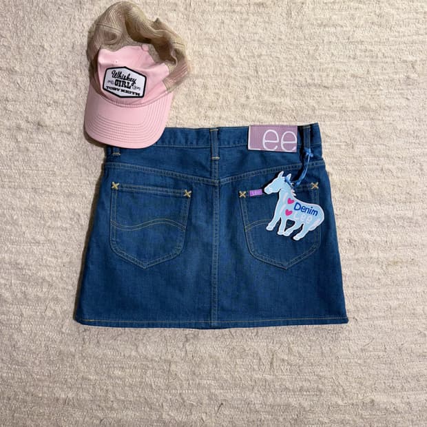 LEE Stitched Mini Denim Skirt 0261