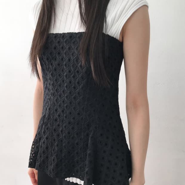스텔라 맥카트니 블랙 코르셋 탑 38