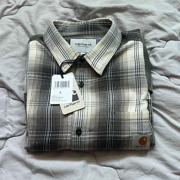칼하트 wip 블랑톤 체크셔츠 L