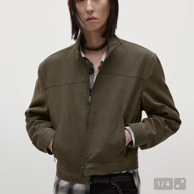 (구매글) 엘무드 페이즈 텐셀 트러커 카키 48사이즈