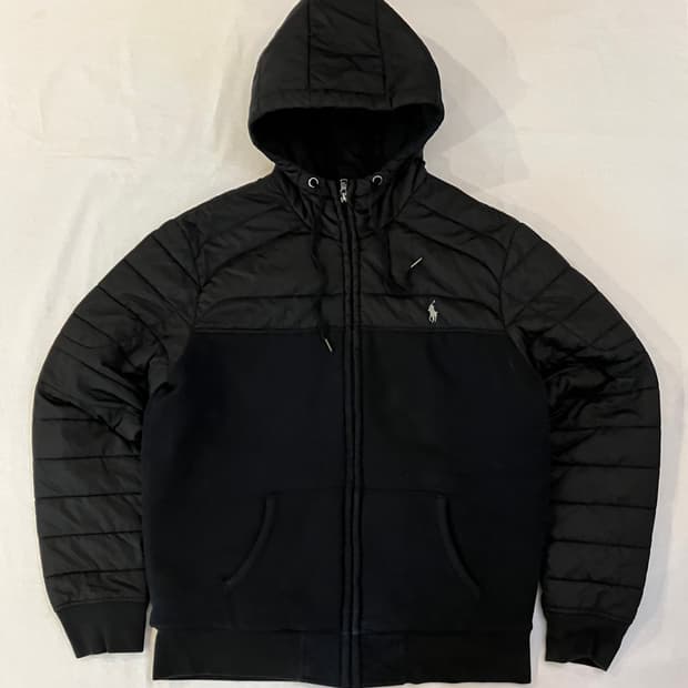 대장급 폴로 하이브리드 경량패딩 블랙