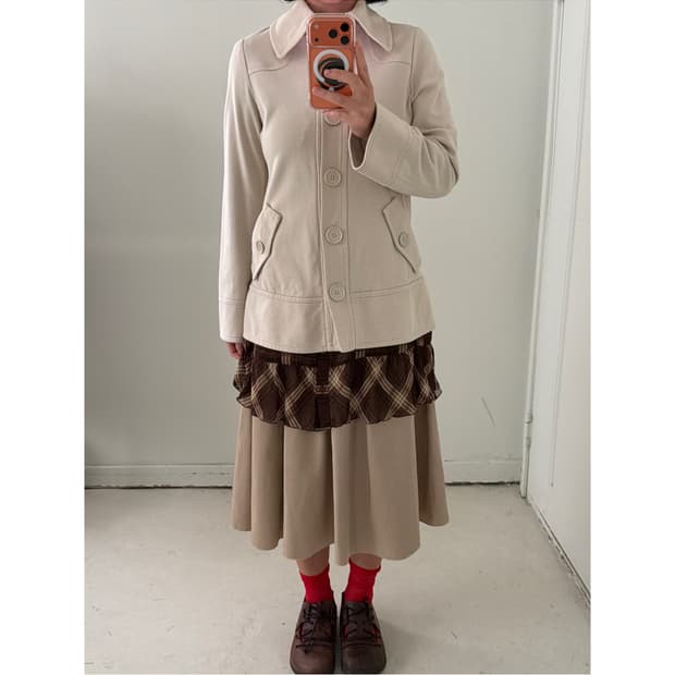 일본빈티지 산칸시온 아이보리 가디건 자켓