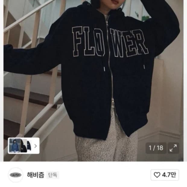 해비즘 후드집업