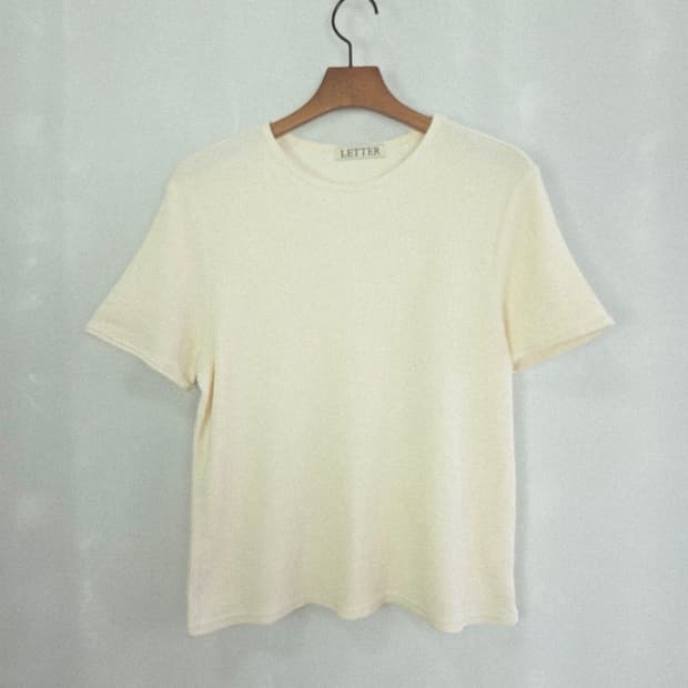 [LETTER] 레터 와플 반팔 니트 여성