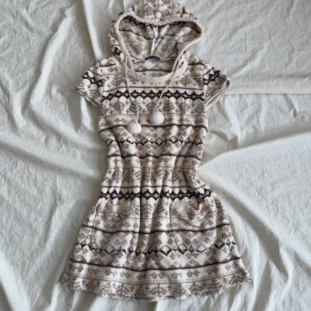 모카라떼 니혼진 윈터 미니 원피스