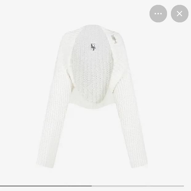 Kashiko bolero knit cardi ivory