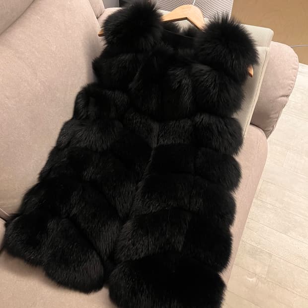 블랙 사가폭스 7단 퍼베스트 sagafox 폼폼이