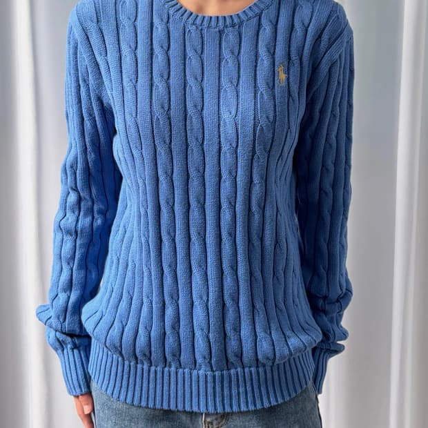 [M]폴로 랄프로렌 꽈배기 케이블 코튼 니트