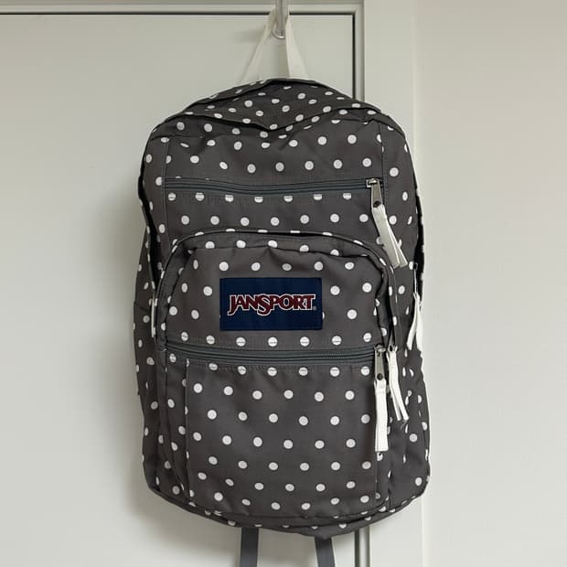 잔스포츠 도트 땡땡이 백팩 그레이