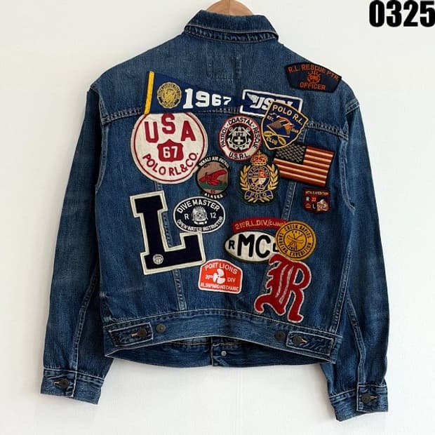 폴로 랄프로렌 패치 데님 트러커 자켓 S 0325 