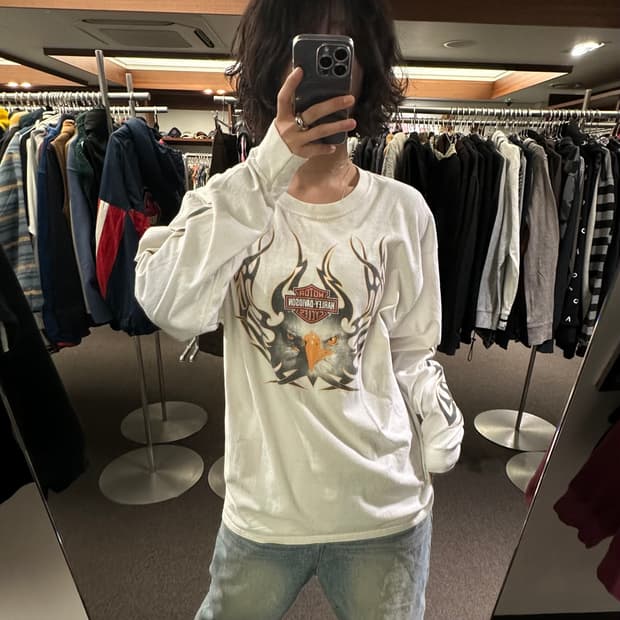 XL)할리데이비슨 00s 빈티지 롱슬리브