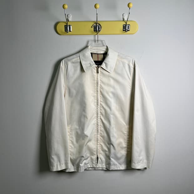 버버리 노바 체크 라이닝 싱글 투웨이 블루종 자켓 