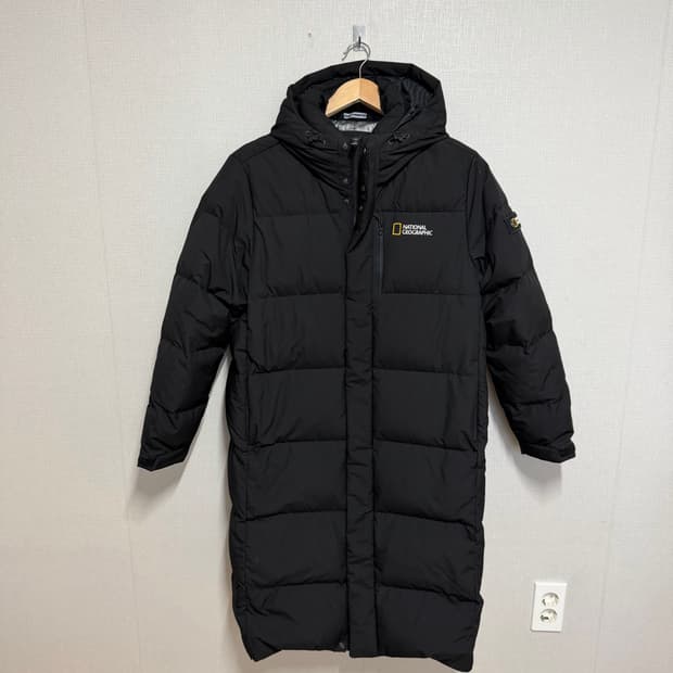 특 A급 내셔널지오그래픽 블랙 구스다운 롱패딩 사이즈 100 남 여공용