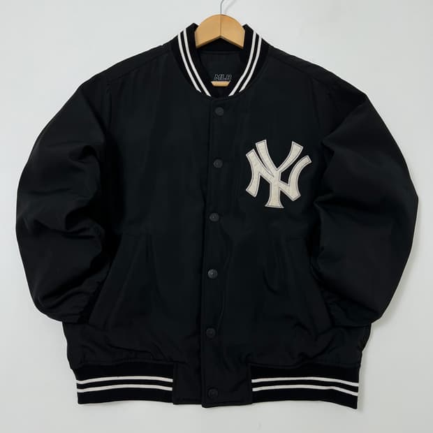 MLB 엠엘비 NY 블랙 베이스볼 자켓