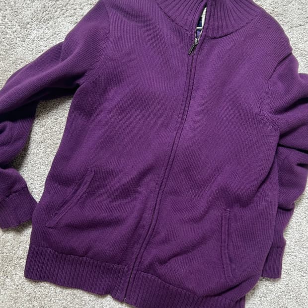 빈티지 엘엘빈 니트 집업 