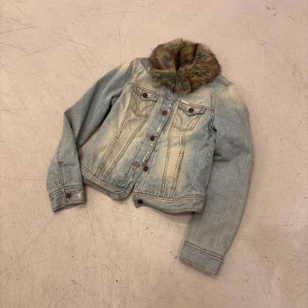 홀리스터 서프 컴퍼니 퍼 데님 자켓