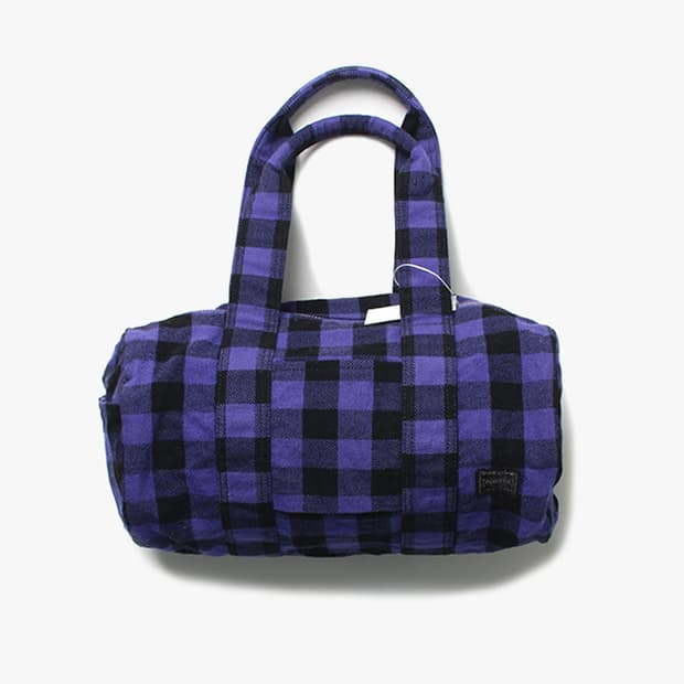  PORTER "Purple Check Tote Bag"