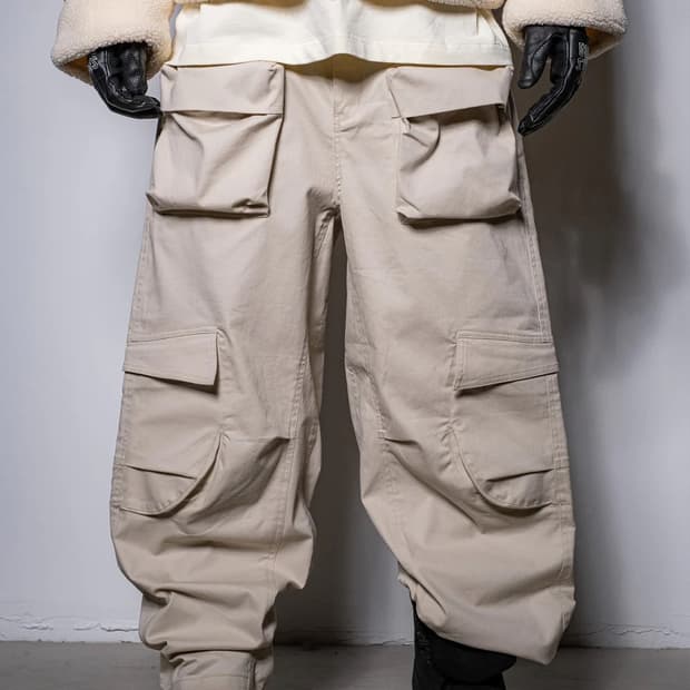 beautiful struggles 나일론 카고 팬츠 베이지