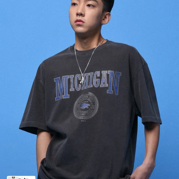 트레블 울버린 피그먼트 반팔티_블랙 차콜