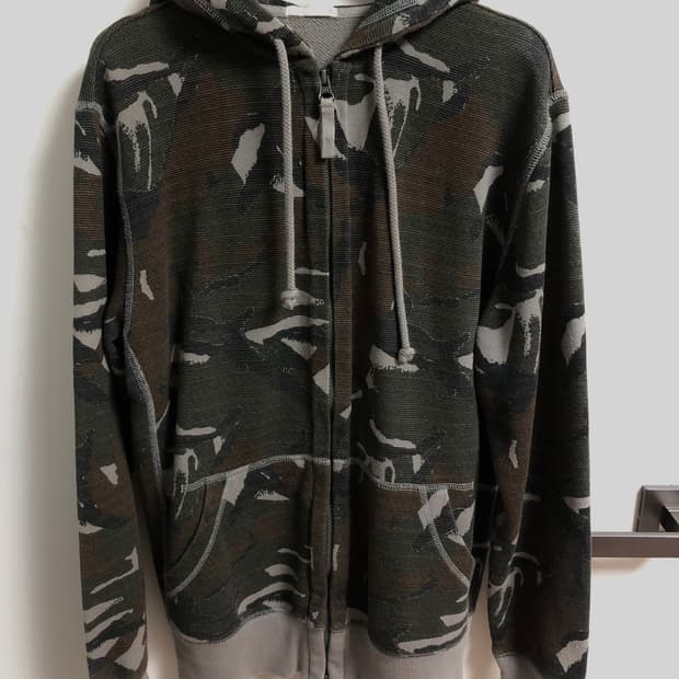 빈티지 카모 투웨이 후드집업 