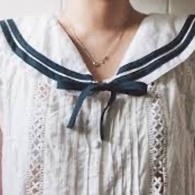 캣앤퍼피 세일러 카라 케이프 네이비