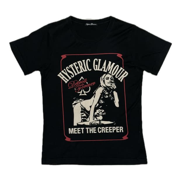 히스테릭 글래머 아카이브 포커 히스걸 반팔 티셔츠