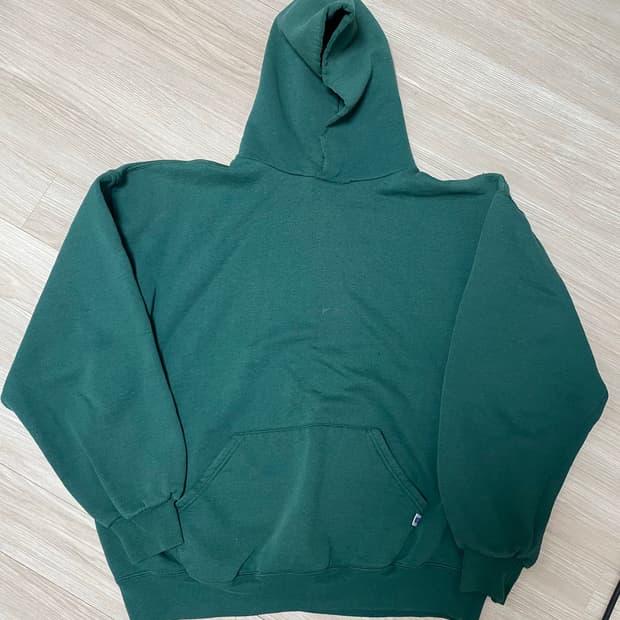 90s USA 러셀어슬레틱 후드티 그린