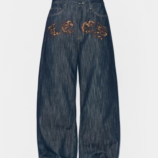 Yeel 레오파드 데님 팬츠