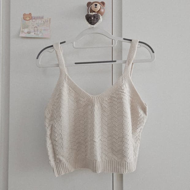 [새상품] 슬로우앤드 니트 뷔스티에 (옷장정리)