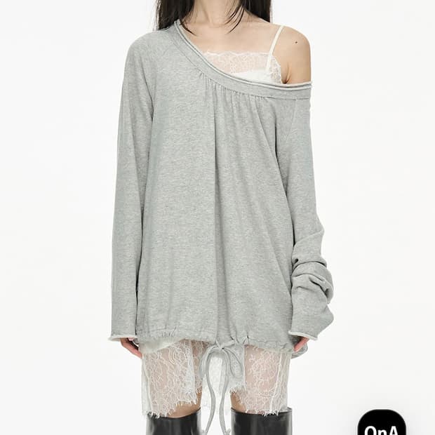 세릭 라운드 햄스트링 탑 그레이