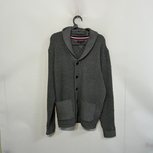 타미힐피거 남성 숄카라 가디건 XL 