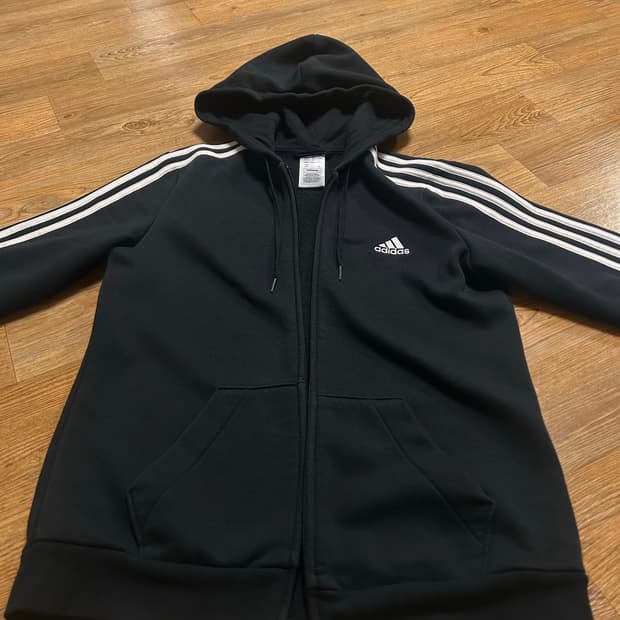 아디다스 후드집업 블랙