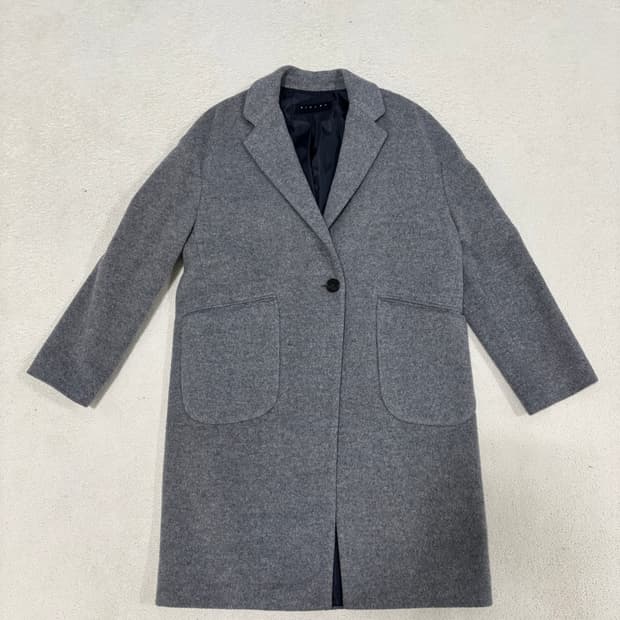 S 시슬리 심플 원버튼 오버핏 울 혼방 코트 1210-1