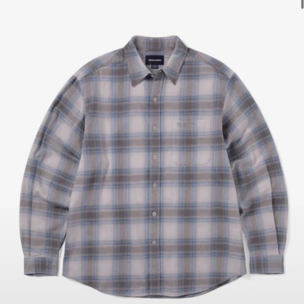 디스이즈네버댓 Shadow Plaid Flannel Shirt Blue