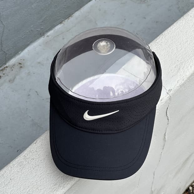 [F] 나이키 로고 블랙 썬바이저 썬캡 모자