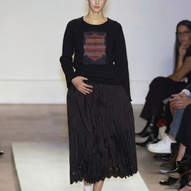 (S) AD2002 트리콧 꼼데가르송 울 패치 니트