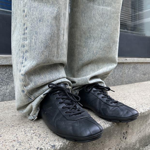 00s 데드스톡 새상품 빈티지 프라다 스포츠 가죽 드라이빙 스니커즈