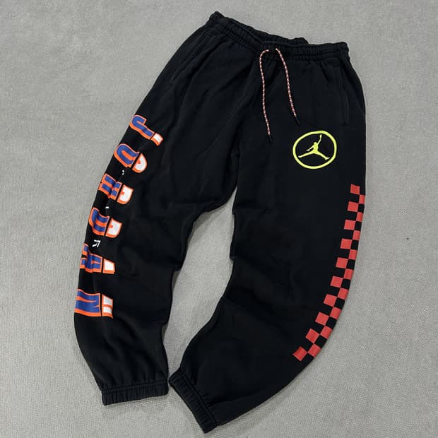 조던 블랙 기모 트레이닝 바지XL