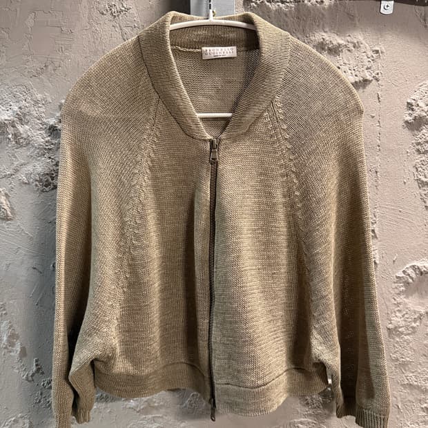 BRUNELLO CUCINELLI Cotton Zip Knit (S)