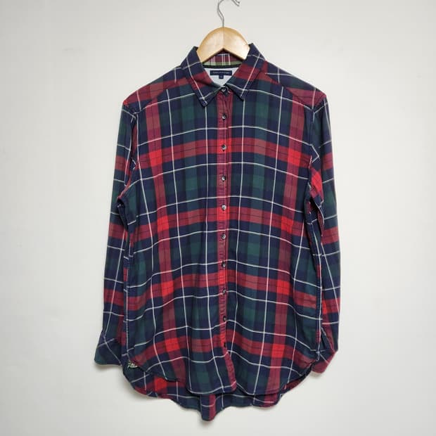 타미힐피거Tommy 체크 셔츠 L - S114