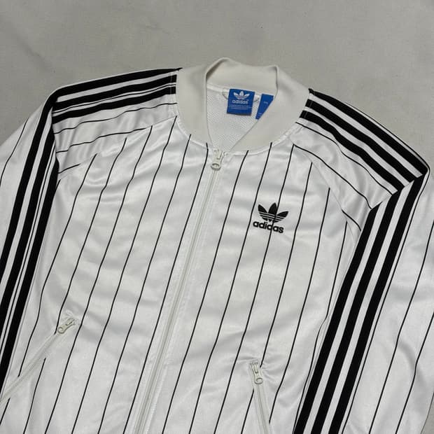 90 아디다스 여성용 슈퍼걸 스트라이프 트랙탑